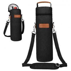 Bolsa Térmica para Vinho OPUX Single Bottle, Porta-Garrafa Isolado 500ml com Alça para Viagem, Picnic e Praia, Bolsa para Presente de Vinho