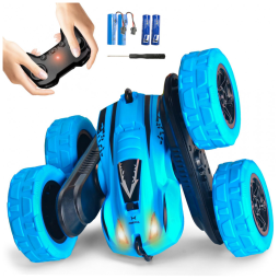 Mini Carro RC Turbo Veloz 360° com Faróis Recarregável - Brinquedo de Acrobacias para Meninos,RacingFun