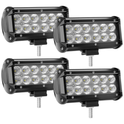 Farol de Milha LED Off Road 3600 Lúmens 36W 6000K Alumínio à Prova Dágua Choque e Poeira, YEEGO DIRECT, Preto