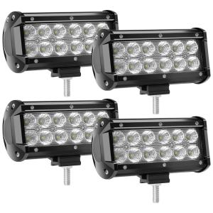 Farol de Milha LED Off Road 3600 Lúmens 36W 6000K Alumínio à Prova Dágua Choque e Poeira, YEEGO DIRECT, Preto