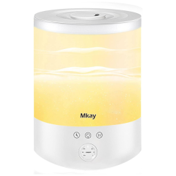 Umidificador Ultrassônico Portátil 2.5L, com Desligamento Automático, Silencioso, 110v, MKAY, Branco