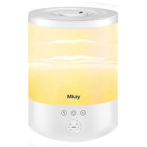 Umidificador Ultrassônico Portátil 2.5L, com Desligamento Automático, Silencioso, 110v, MKAY, Branco