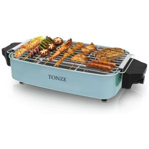 TONZ HB 400 Churrasqueira Elétrica Portátil serve 5 Porções, 110V, 1800W, Verde