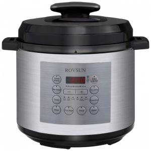 ROVSUN Panela de Pressão Elétrica 6L com 13 Predefinições e Painel de Led, 110V, Prata