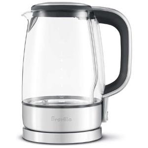 Chaleira USA, 1,7L, Vidro, Aço Inoxidável, Transparente, 110v, BREVILLE BKE595XL, Prateado