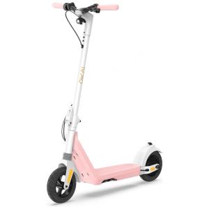 Patinete Elétrico para Adolescentes e Adultos, Peso Max 75kg e até 24km, OKAI ES50B, Branco e Rosa