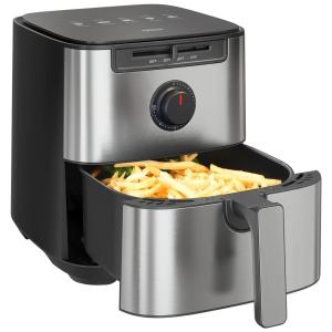 ASA Fritadeira Elétrica AirFryer, Capacidade 5.6L, Aço Inoxidável, 1350W, 110V, Prata