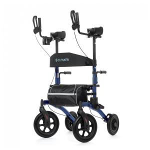 Andador para Idosos e Adultos com Assento e Design Dobrável Compacto, até 136 Quilos, ELENKER, Azul