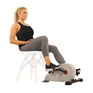 and Mini Bicicleta Ergométrica Ideal Para Idosos e Treino de Braço, Perna com Painel Digital e 8 Níveis de Resistência