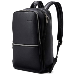 Mochila de Couro Clássico para Laptop, SAMSONITE 126036 1041, Preto