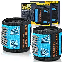 Pulseira Magnética para Pregos, Parafusos e Chaves, HIGHEVER, Azul