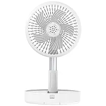 Ventilador de Mesa Dobrável Recarregável por USB com 4 Velocidades, 110V 5V, APEXTO, Branco