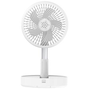 Ventilador de Mesa Dobrável Recarregável por USB com 4 Velocidades, 110V 5V, APEXTO, Branco