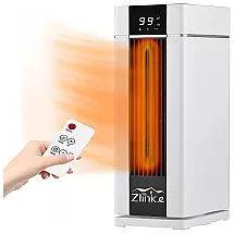 Zlinke Aquecedor Cerâmico Elétrico Portátil 1500W, 3 Níveis, 110V, Compacto e Branco