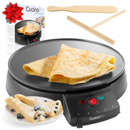 Máquina de Crepe Elétrica antiaderente, 1000W, 110v, CUCINAPRO 1448, Rosa