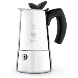 Cafeteira de Café Expresso Manual Italiana 2 Xícaras, Bialetti Musa, Aço Inoxidável