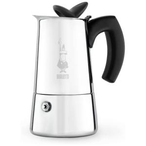 Cafeteira de Café Expresso Manual Italiana 2 Xícaras, Bialetti Musa, Aço Inoxidável