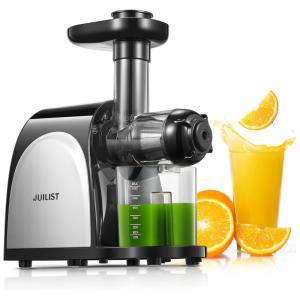 Espremedor de Frutas Fácil de Limpar com Função Reversa e Motor Silencioso, 150W, Juilist, Preto