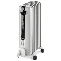 Aquecedor Elétrico a Óleo com Temporizador Digital e 3 Configurações de Calor, 110V 1500W, DELONGHI TRRS0715E, Cinza Claro