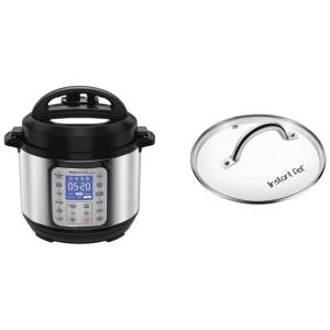 Panela de Pressão Elétrica 3L com 15 Predefinições e Painel de Led, 110v, INSTANT POT, Prateado