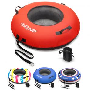 Boia Rebocável para 1 Pessoa Resistente com Capa de Lona Premium, GoSports, Vermelha