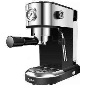 Máquina de Café Expresso 1,4 L 20 Bar com Vaporizador, 110V 1350W, Wallon, Prata