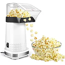 Pipoqueira MiKoSoRu 1200W: Sem Óleo, Livre de BPA, Certificado ETL, Sabores Personalizados e Alta Taxa de Estouro - Ideal para Pipocas