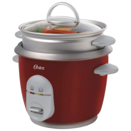 Panela de Arroz Elétrica 1L com Painel de Controle Digital, 350W, 110v, OSTER 004722 000 000, Vermelho