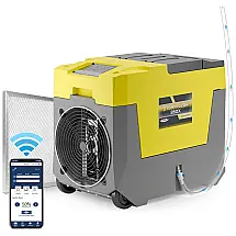 DesumidificadorInteligente com Controle Wi Fi e Mangueira para Ambiente Amplo, AlorAir, Amarelo