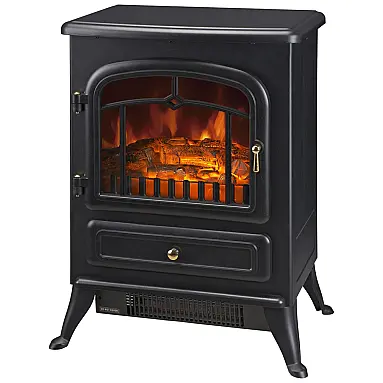 Lareira Elétrica Vintage Realista Portátil