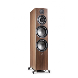 Caixa acústica torre Polk Audio Reserve R700 marrom, 3 vias, tweeter 25 mm, médio 165 mm, 2 woofers 203 mm, até 300 W, estéreo, Hi‑Res