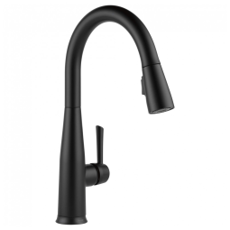 Torneira Cozinha com Tecnologia Touch2O e Pulverizador Pull Down, Delta Faucet 9113T-BL-DST, Preto Fosco