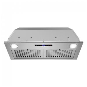 Coifa de embutir 71cm COSMO inox escovado 380 m³/h comando touch filtros permanentes aço inox iluminação LED 110V