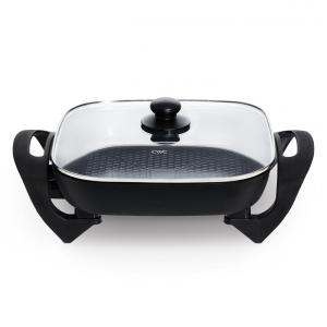 Frigideira Elétrica COOK WITH COLOR 30 cm x 30 cm, Revestimento Cerâmico Antiaderente Livre de Substâncias Tóxicas, 1400W, Tampa de Vidro