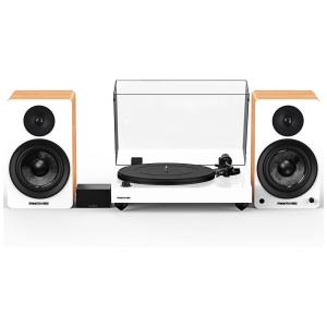 Vitrola Toca Discos Retrô com Pré Amplificador e Alto Falantes, 120W, 110v, FLUANCE RT82WHPA61W, Marrom Escuro