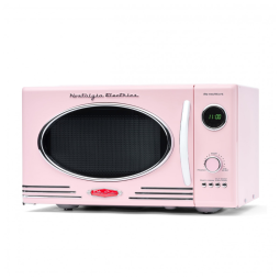 Micro ondas de Bancada 25 Litros Multifuncional, 800W, 110v, NOSTALGIA Retro, Rosa