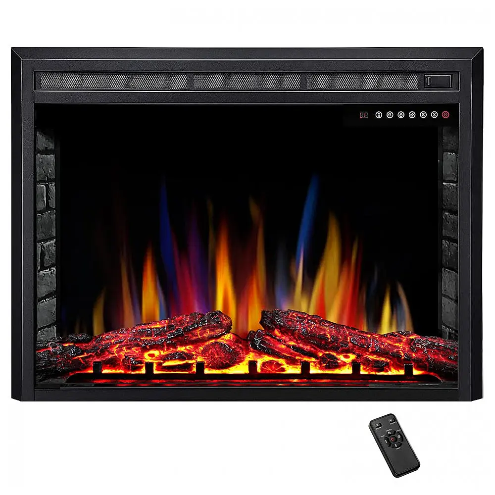 Lareira Elétrica Electactic 91x69cm 1500W Touch LED Embutir 110V