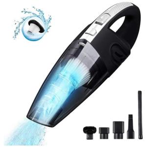 Aspirador de Pó Automotivo Portátil 120W Leve Pó Úmido e Seco Sem Fio Bat. Recarregável Carro e Escritório, MOER SKY M 008, Preto