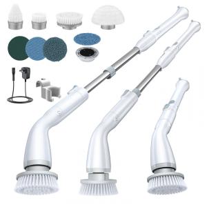 Vassoura Elétrica Rotativa 360 sem Fio com Cabo Flexível e 4 Acessórios, 110v, LABIGO KS 2619, Branco