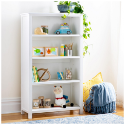 Estante infantil 4 prateleiras Guidecraft Taiga Branca em madeira pinus e MDF 137cm