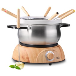 Artestia Panela de Fondue Elétrica 8 Garfos 1500W 110V, Aço Inoxidável