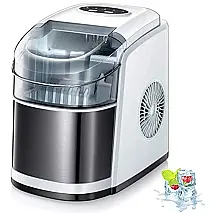 Máquina de Gelo Automática Portátil até 11 kg de Gelo em 24h, Branca, 110v, KISMILE HZB 12, C, Branco