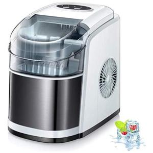 Máquina de Gelo Automática Portátil até 11 kg de Gelo em 24h, Branca, 110v, KISMILE HZB 12, C, Branco