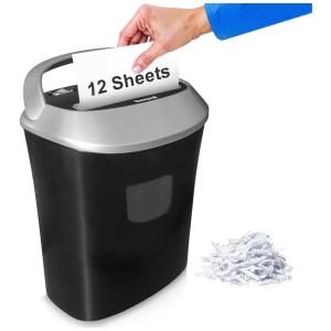 Fragmentadora de Papel 12 Folhas com Corte Transversal, 110V, Honeywell Safes Door Locks 9112, Preta