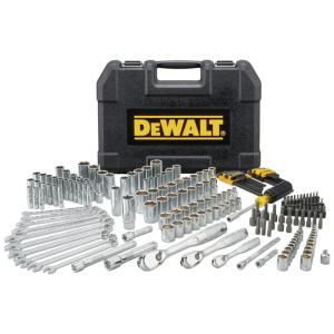 Conjunto de Ferramentas Mecânicas com Estojo, 205 Peças, DEWALT DWMT81534, Amarelo