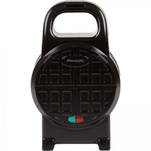 Máquina de Waffles Clássica Antiaderente, Aço Inoxidável, 110v, POWERXL, Preto