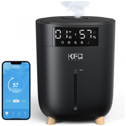 Umidificador Ultrassônico Portátil 8L até 30H, Área até 40 m2, 110v, KFC, Preto