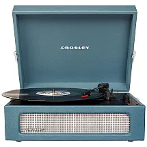 Vitrola Toca Discos 3 Velocidades, com USB, 45 RPM, 110v, CROSLEY CR8017B WB, Azul