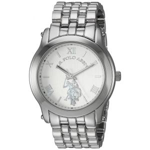 Relógio An de qartzo analógico feminino com alça de liga metálica, U.S. POLO ASSN. USC40160AZ, Prateado