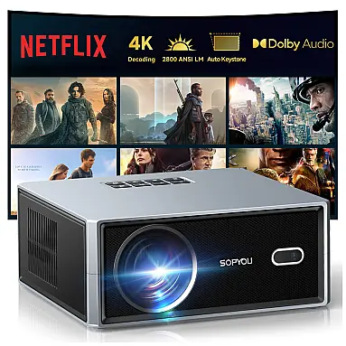 Projetor Smart SOPYOU Preto e